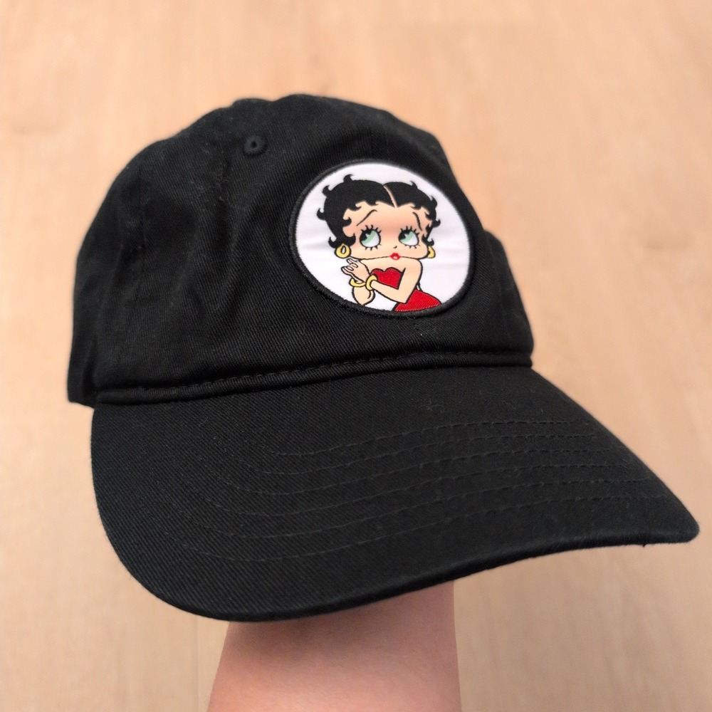 Betty Boop H3 Headwear Black Cotton Baseball Cap Dad Hat Adjustable OSFM 2021